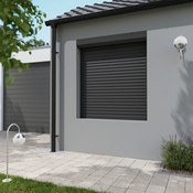 Volet roulant aluminium gris 160 x 140 cm - Geom - Brico Dépôt