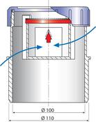 Aérateur à membrane en PVC Ø 100/110 mm - Fitt - Brico Dépôt