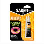 Colle spéciale plastique souple à prise rapide - Tube de 12ml - Sader - Brico Dépôt