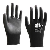 Gants tous travaux pleins noir polyuréthane Taille.8 - Site - Brico Dépôt