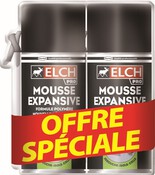 Lot de 2 mousses expansive, bombe 300 ml - Elch - Brico Dépôt