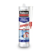 Mastic bain & cuisine express, joint silicone longue durée, étanche - transparent 280 ml - Rubson - Brico Dépôt