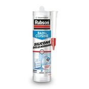 Mastic bain & cuisine Pure Silicone anti-moisissures transparent, 280 ml - Rubson - Brico Dépôt