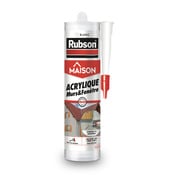 Mastic acrylique murs & fenêtres, coloris blanc cartouche 280 ml - Rubson - Brico Dépôt