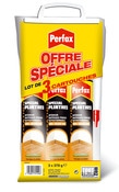 Lot de 3 colles de fixation spécial plinthes cartouche 370 g - Perfax - Brico Dépôt