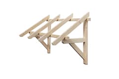 Marquise en bois- L. 139 cm mitre RC001 - Geom - Brico Dépôt