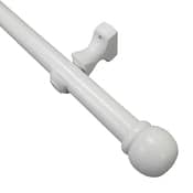 Kit barre à rideau 200 cm bois blanc - Brico Dépôt