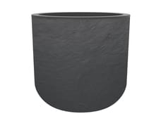 Pot rond Volcania Anthracite 50 cm 67L - Brico Dépôt