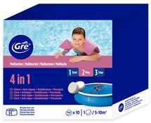 Kit multi action 4 en 1 de traitement pour piscine - Brico Dépôt