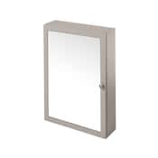 Armoire murale + miroir - perma gris - H. 70cm x l. 50cm - GoodHome - Brico Dépôt