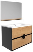 Ensemble meuble L. 80 cm + vasque + miroir "Solea" - Brico Dépôt