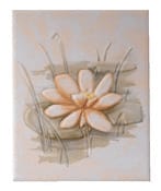 Décor mural "Lotus" beige - l. 20 x L. 25 cm - Brico Dépôt