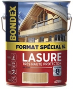 Lasure 8 ans chêne rustique satin pour les ouvrages en bois 6 L - Bondex - Brico Dépôt