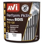 PEINTURE BOIS SATIN AVI BLANC Blanc 0,5 L - Avi - Brico Dépôt