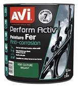 Peinture fer brillant vert clôture anti-corrosion vert clôture 0,5 l - Avi - Brico Dépôt