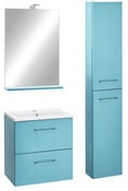 Colonne Slim turquoise laquée brillante - L. 30 X H. 160 X P. 15 cm - Brico Dépôt