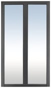 Porte fenêtre aluminium gris 1 vantail tirant gauche h.215 x l.80 cm - Brico Dépôt