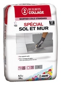 Mortier colle sol et mur C1* gris - 25 kg - Mapei - Brico Dépôt