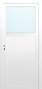 Bloc-porte de service 1/3 vitrée en PVC blanc - Dim. : H. 205 x L. 80 cm. - Brico Dépôt