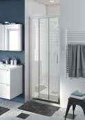 Porte de douche coulissante 3 volets "Beloya" l.80 cm en verre transparent - GoodHome - Brico Dépôt