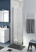 Porte de douche battante "Beloya" l.70 cm en verre transparent - GoodHome - Brico Dépôt