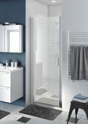 Porte de douche pivotante "Beloya" l.80 cm en verre transparent - GoodHome - Brico Dépôt