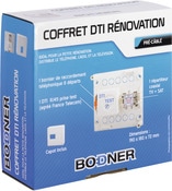 Coffret de communication avec un DTI RJ45 6 départs 190x180x72 mm - Bodner - Brico Dépôt