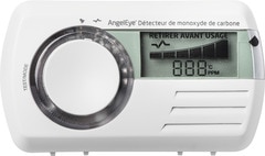 Détecteur de monoxyde de carbone avec 1 pile lithium 3 V incluse, autonomie 7 ans, garantie 7 ans - Angeleye - Brico Dépôt
