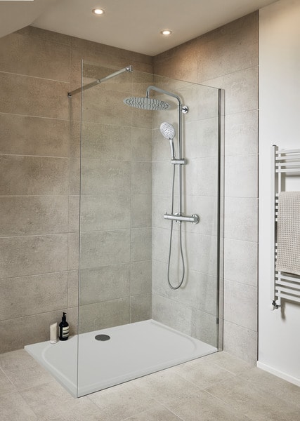 Douche à l'italienne Beloya transparente 120 cm - Brico Dépôt