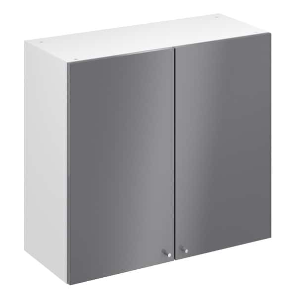 Meuble haut "Dorice" anthracite mat l.80 x h.72 x p.32 cm 2 portes - Brico Dépôt