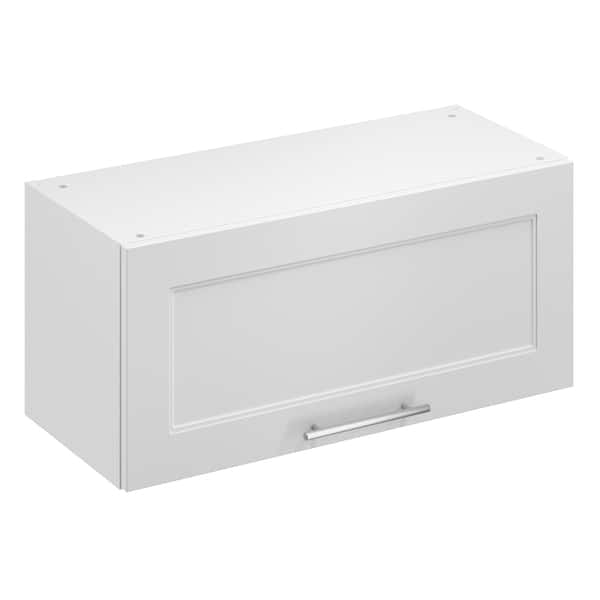 Meuble haut "Florie" blanc mat l.80 x h.36 x p.32 cm 1 porte relevable - Brico Dépôt