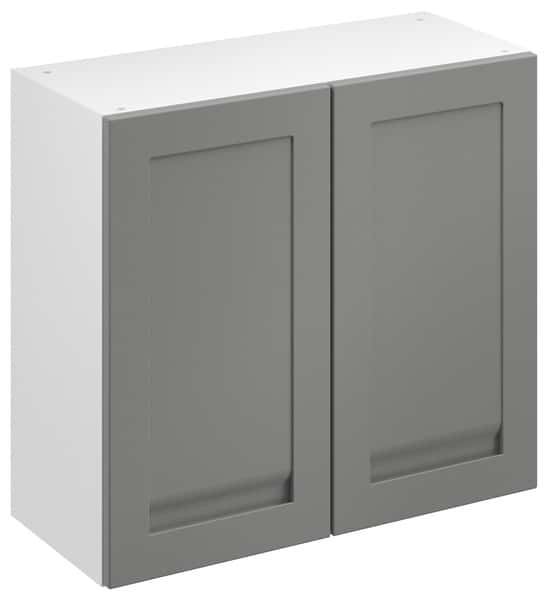 Meuble haut "Garcinia" gris ciment mat l.80 x h.72 x p.32 cm 2 portes - Brico Dépôt