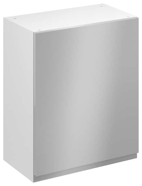 Meuble haut "Garcinia" gris brillant l.60 x h.72 x p.32 cm 1 porte - Brico Dépôt