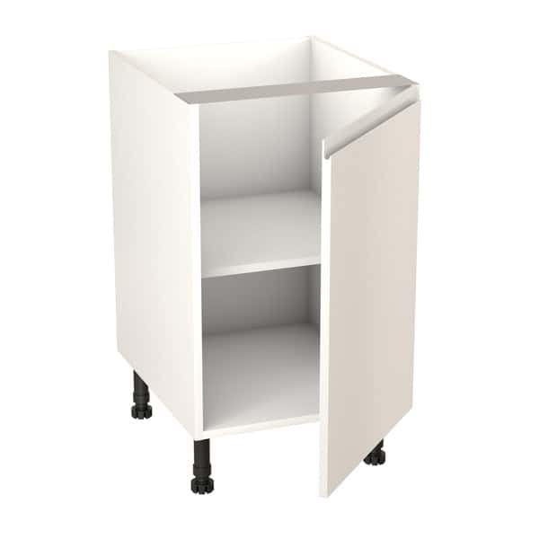 Meuble bas "Glorian" blanc brillant l.50 x h.72 x p.57 cm 1 porte - Brico Dépôt