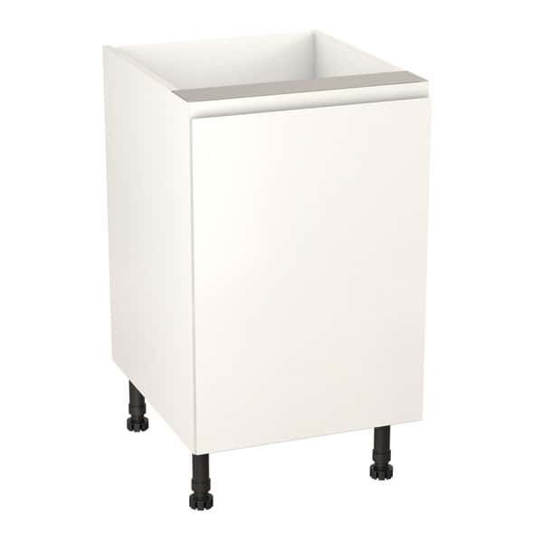 Meuble bas "Glorian" blanc brillant l.50 x h.72 x p.57 cm 1 porte - Brico Dépôt