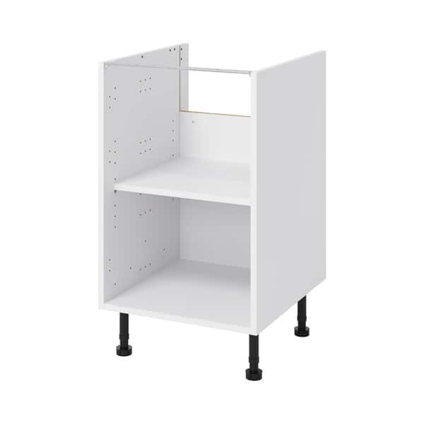 Meuble bas "Dorice" blanc brillant l.50 x h.72 x p.57 cm 1 porte - Brico Dépôt