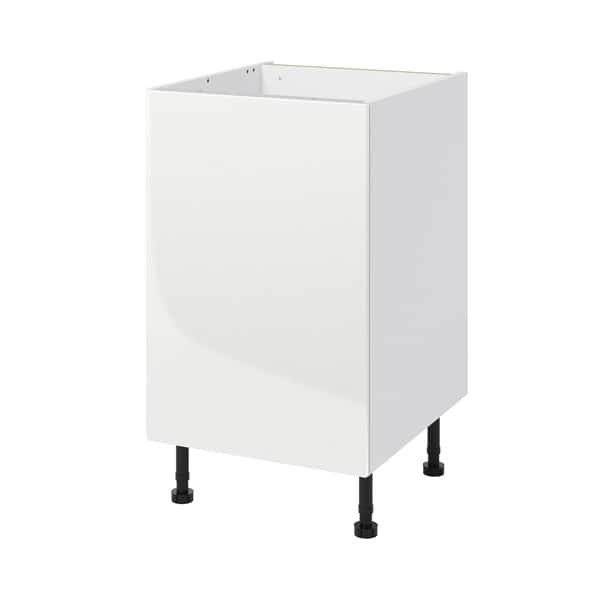 Meuble bas "Dorice" blanc brillant l.50 x h.72 x p.57 cm 1 porte - Brico Dépôt