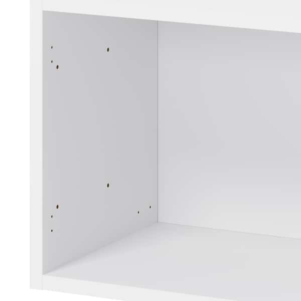 Meuble haut "Dorice" blanc brillant l.80 x h.36 x p.32 cm 2 portes relevantes - Brico Dépôt