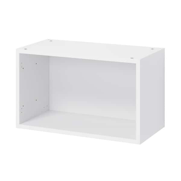 Meuble haut "Jarod" blanc givré l.60 x h.36 x p.32 cm 2 portes hotte - Brico Dépôt