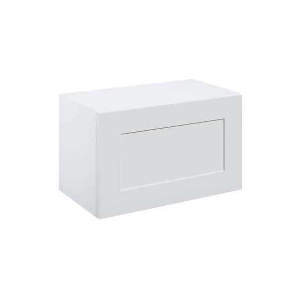 Meuble haut "Florie" blanc mat l.60 x h.36 x p.32 cm 2 portes relevantes - Brico Dépôt