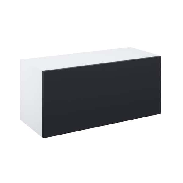 Meuble haut "Dorice" anthracite mat l.80 x h.36 x p.32 cm 2 portes relevantes - Brico Dépôt