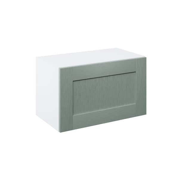 Meuble haut "Coline" vert sauge l.60 x h.36 x p.32 cm 2 portes relevantes - Brico Dépôt