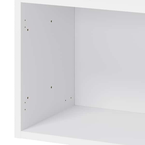 Meuble haut "Basilie/Chia" chêne fumé l.60 x h.36 x p.32 cm 2 portes relevantes - Brico Dépôt