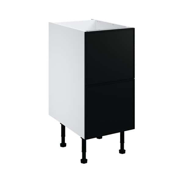 Meuble bas "Heline" noir mat l.40 x h.72 x p.57 cm 2 casseroliers - Brico Dépôt