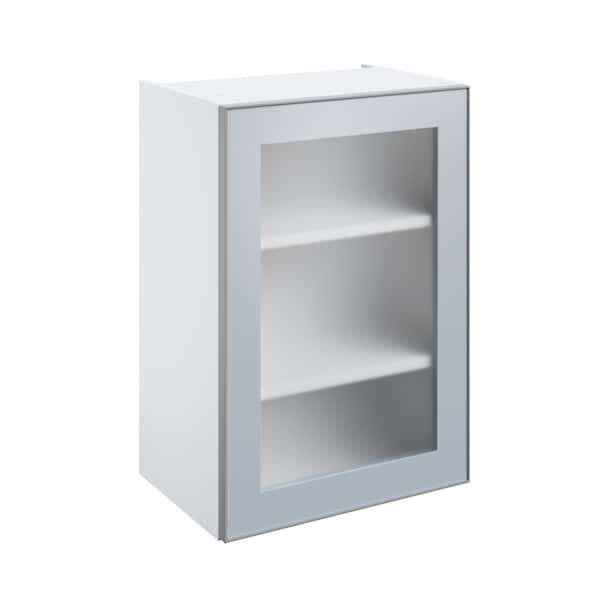 Meuble haut "Jarod" blanc givré l.50 x h.72 x p.32 cm 1 porte - Brico Dépôt