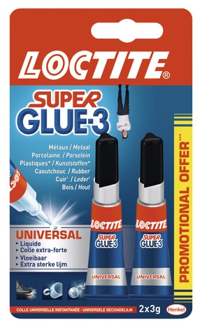 Loctite Super Glue-3 Spécial verre, colle forte pour des collages