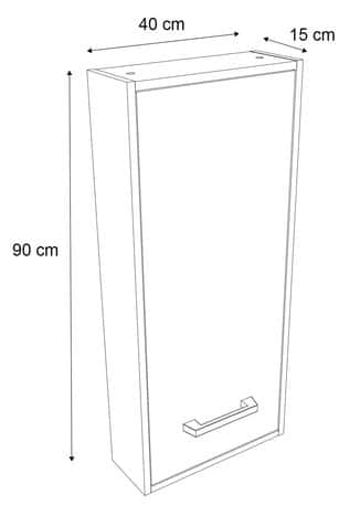 Armoire murale blanche l. 40 cm "ladoga" - Cooke and Lewis - Brico Dépôt