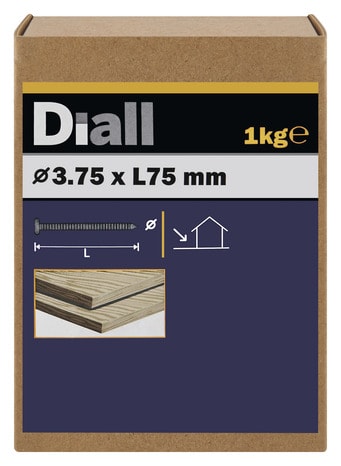 Vis agglo Q195 or 3,75 x 75 mm 1 kg - Diall - Brico Dépôt