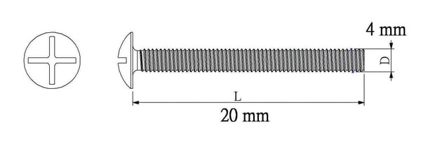 Boulon de charpente 4x20 vrac - Diall - Brico Dépôt