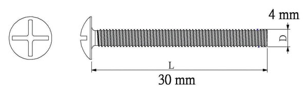 Boulon de charpente 4x30 vrac - Diall - Brico Dépôt